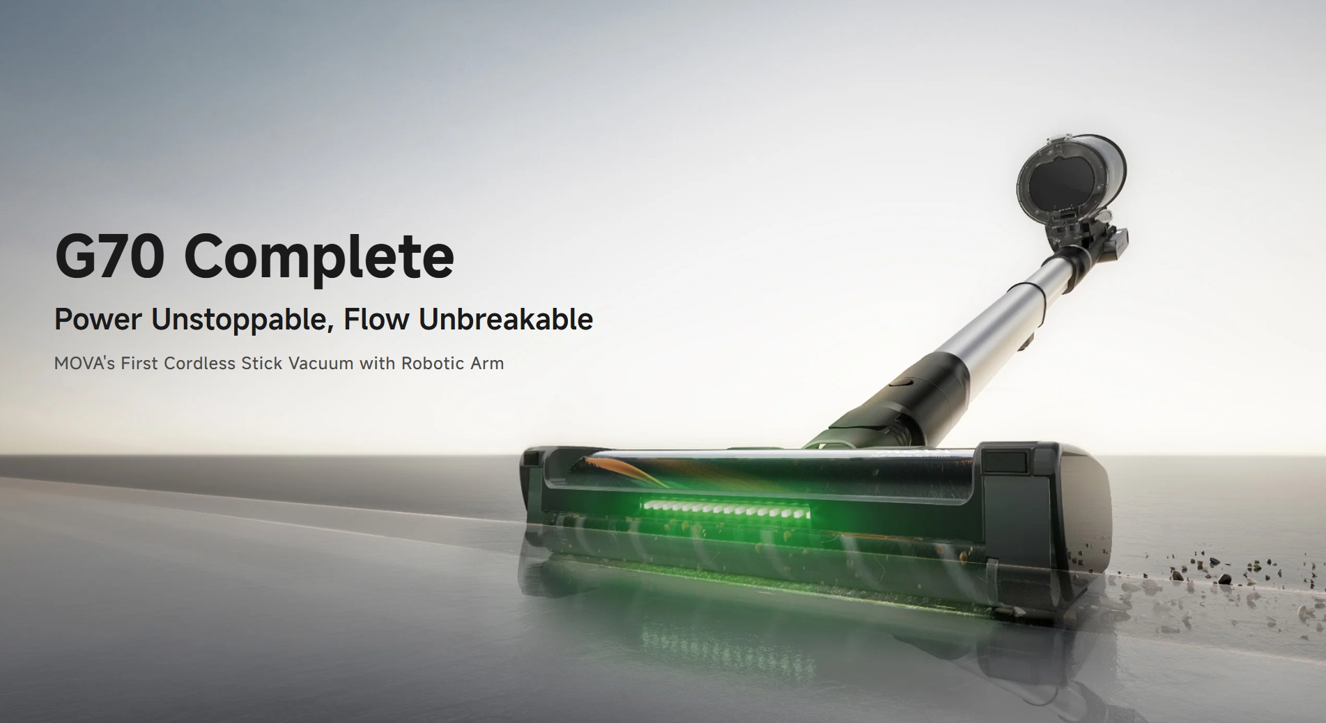 MOVA G70 Complete cordless vacuum with Robotic Arm