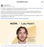 MOVA × Luka Modrić 全球发布内容